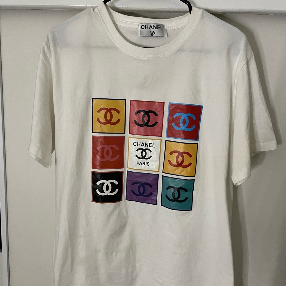 Vintage Chanel men’s shirt white size M offers open